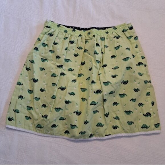Gymboree girls size 9 Prep Club reversible skirt, turtles and polka dot EUC - Picture 2 of 5